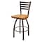 Holland Bar Stool Co 30" Swivel Bar Stool, Bronze Finish, Med Oak Seat 41030BZMedOak - alternate 1